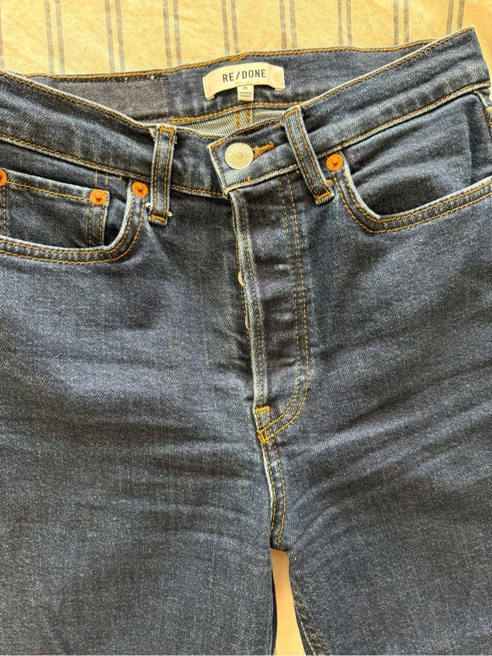 Re/Done Indigo Blue High-Waist Denim Jeans